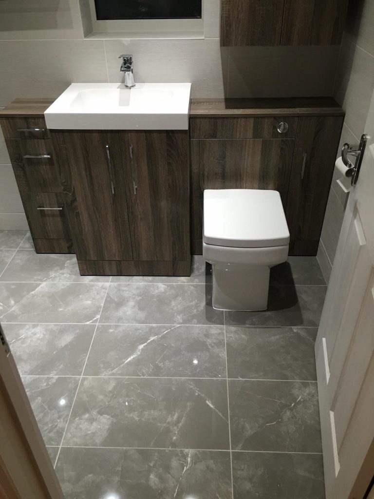 Toilet and Sink After Refurbishment