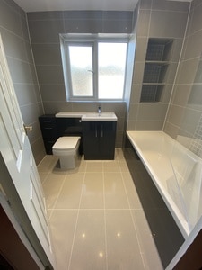 First after image of Bathroom Renovation in Irthlingborough for client