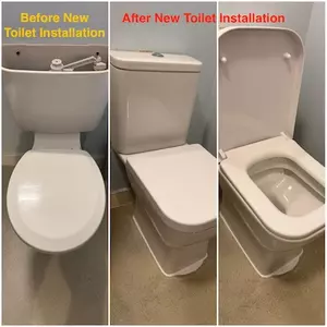 Toilet installation before and after in Barton Seagrave, Kettering
