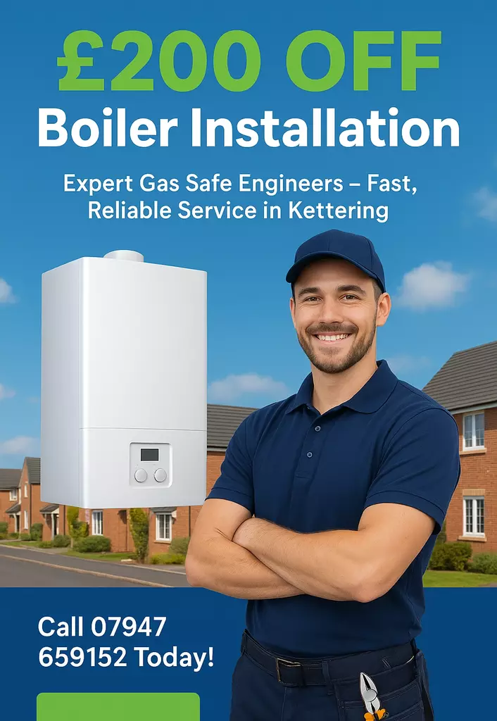 Professional boiler installation by Gas Safe engineer in Kettering home