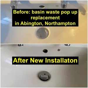 Basin waste pop-up replacement in Abington, Northampton — Normz Plumbing (11 October 2025)