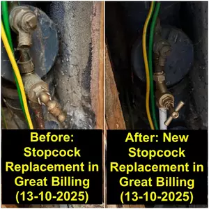 Stopcock Replacement by Normz Plumbing on Great Billing Way, Billing, Northamptonshire – 13/10/2025