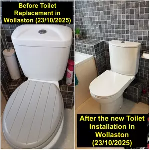 Toilet replacement in Wollaston (NN29) by Normz Plumbing & Heating Services on 23 October 2025