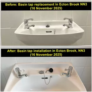 Basin tap replacement in Snowbell Square, Ecton Brook NN3 completed on 16-11-2025