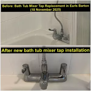 Bath tub mixer tap replacement in Earls Barton (NN6), installed 18-11-2025 by Normz Plumbing & Heating.