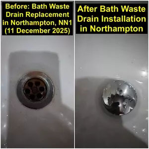 Bath waste and drain replacement in Northampton Town Centre (NN1) by Normz Plumbing & Heating on 11-12-2025.