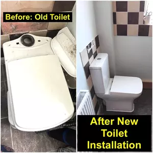 Emergency toilet installation near Newport Pagnell Road and The Warren (NN4) in Northampton completed on 09-02-2026.