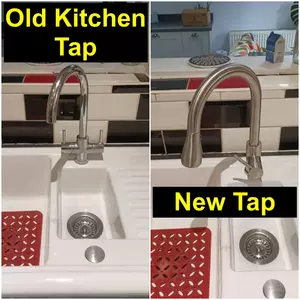 Weekend kitchen tap replacement completed on 12-04-2026 near Birchfield Road and Park Avenue North Abington Northampton installing pull out spray tap