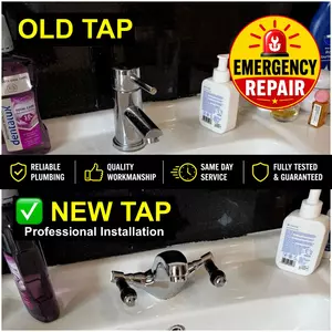Emergency mixer tap replacement completed in Northampton Town Centre NN1 on 30-05-2026 with new chrome silver mixer tap installed