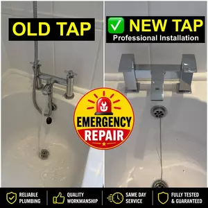 New bath mixer tap replacement completed near Rockingham Road Kettering NN16 on 12 June 2026 by Normz Plumbing